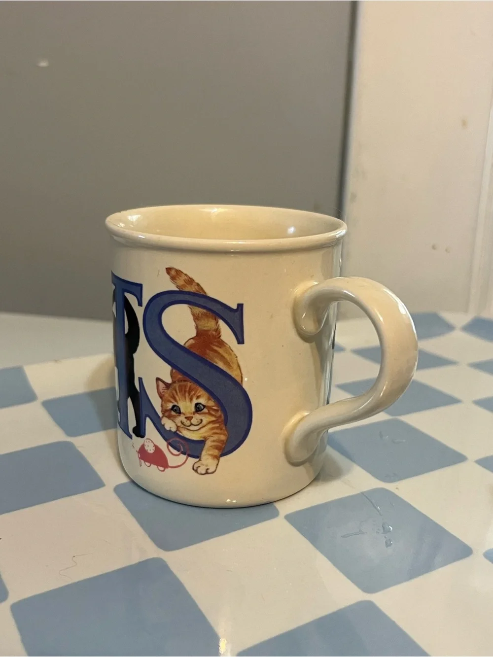 Vintage 1980’s I love Cats Graphic Ceramic Mug
